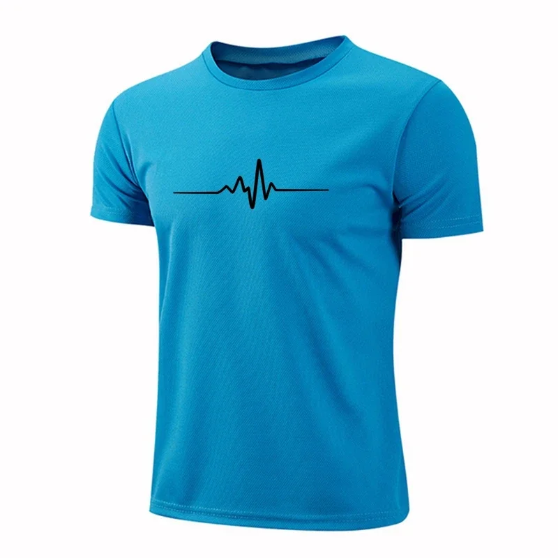 Silk quick-drying short-sleeved summer running sports lightweight breathable round-neck