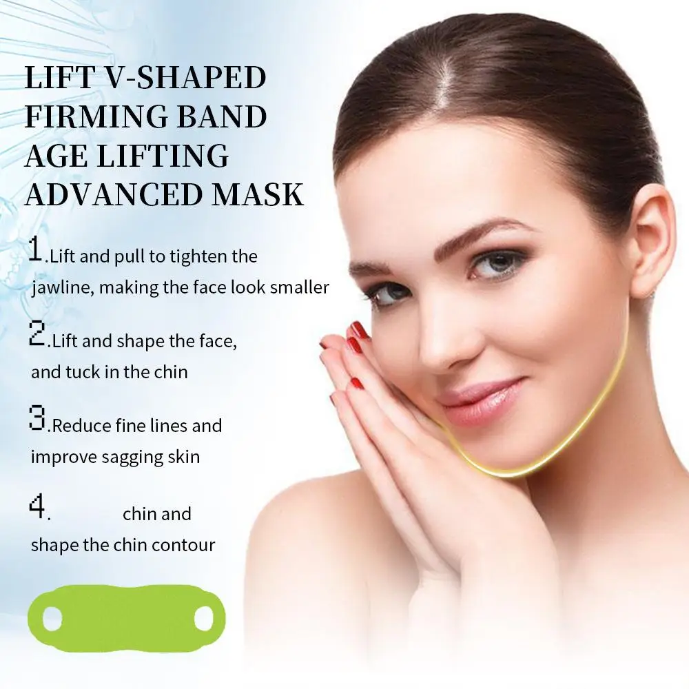4Pcs V Line Lifting Face Mask Double Chin Reducer Bandage Mask Nicotinamide Firming Jawline Shaping Anti Sagging Skin Care Mask