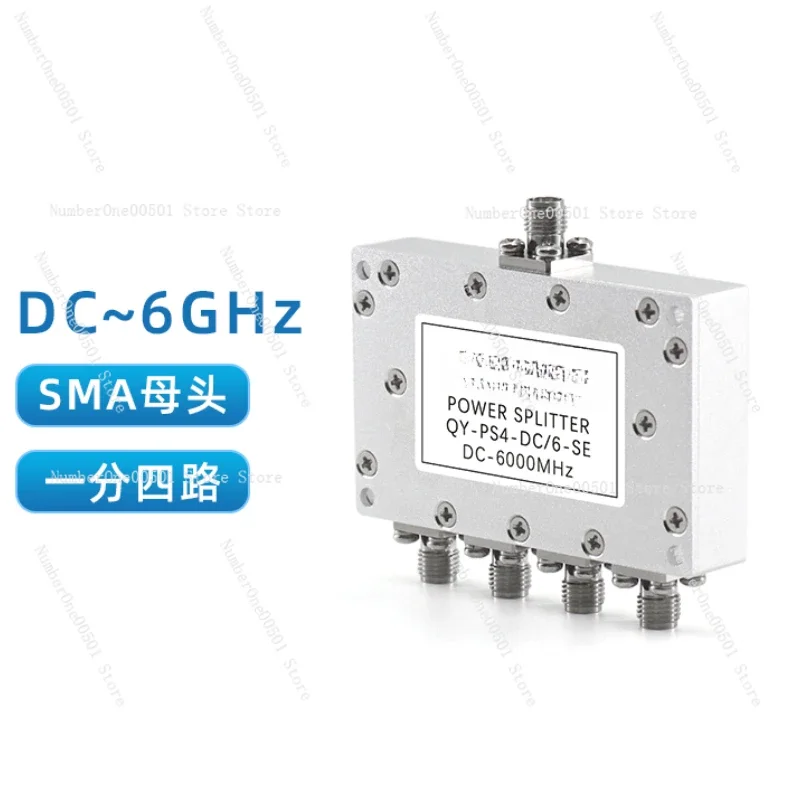 One Quarter Splitter RF Power Divider 5.8G 6G WIFI Signal Test SMA Head Resistance Low Frequency