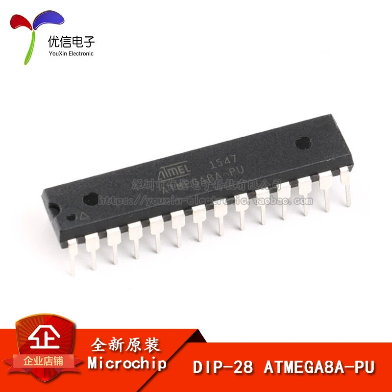 10pcs original authentic in-line ATMEGA8A-PU AVR microcontroller /8K flash microcontroller DIP-28