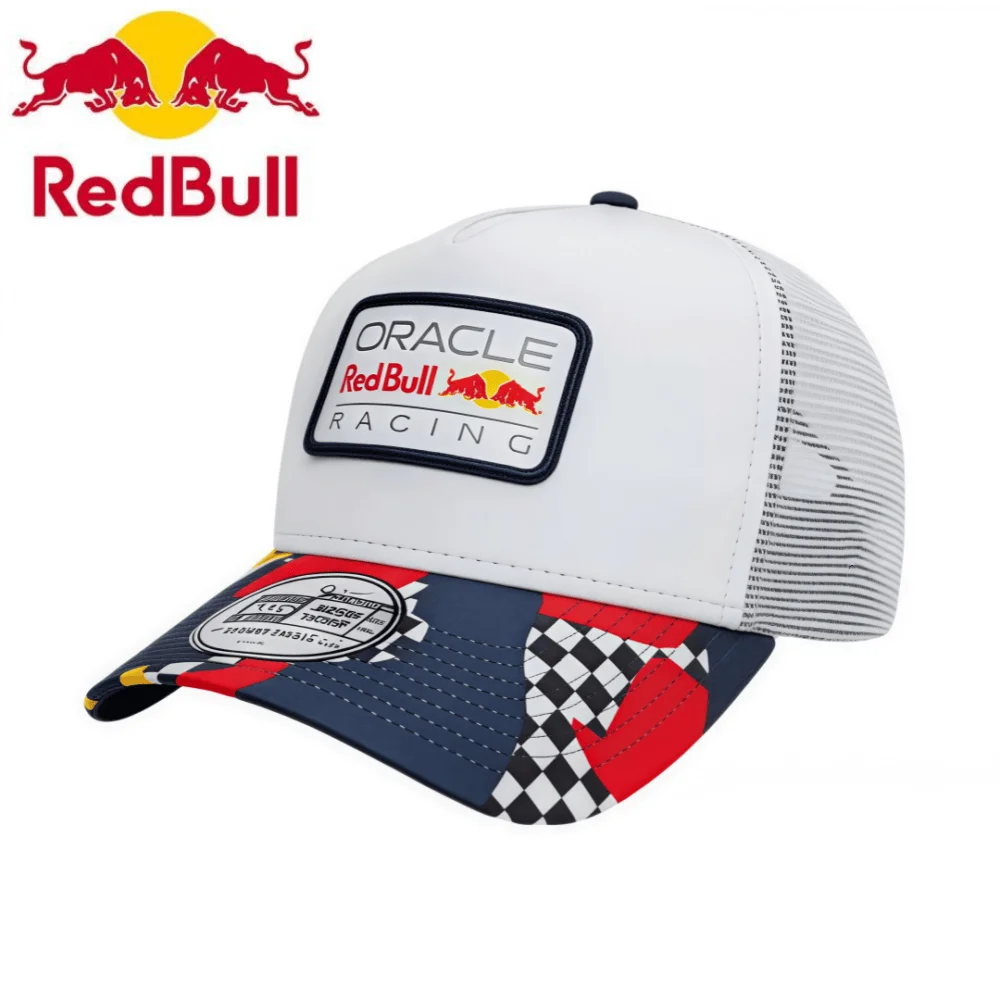 2025 Новая летняя модная шляпа от солнца Red Bull Verstappen Same Red Bull Racing Hat Мужская и женская регулируемая бейсбольная кепка Red Bull
