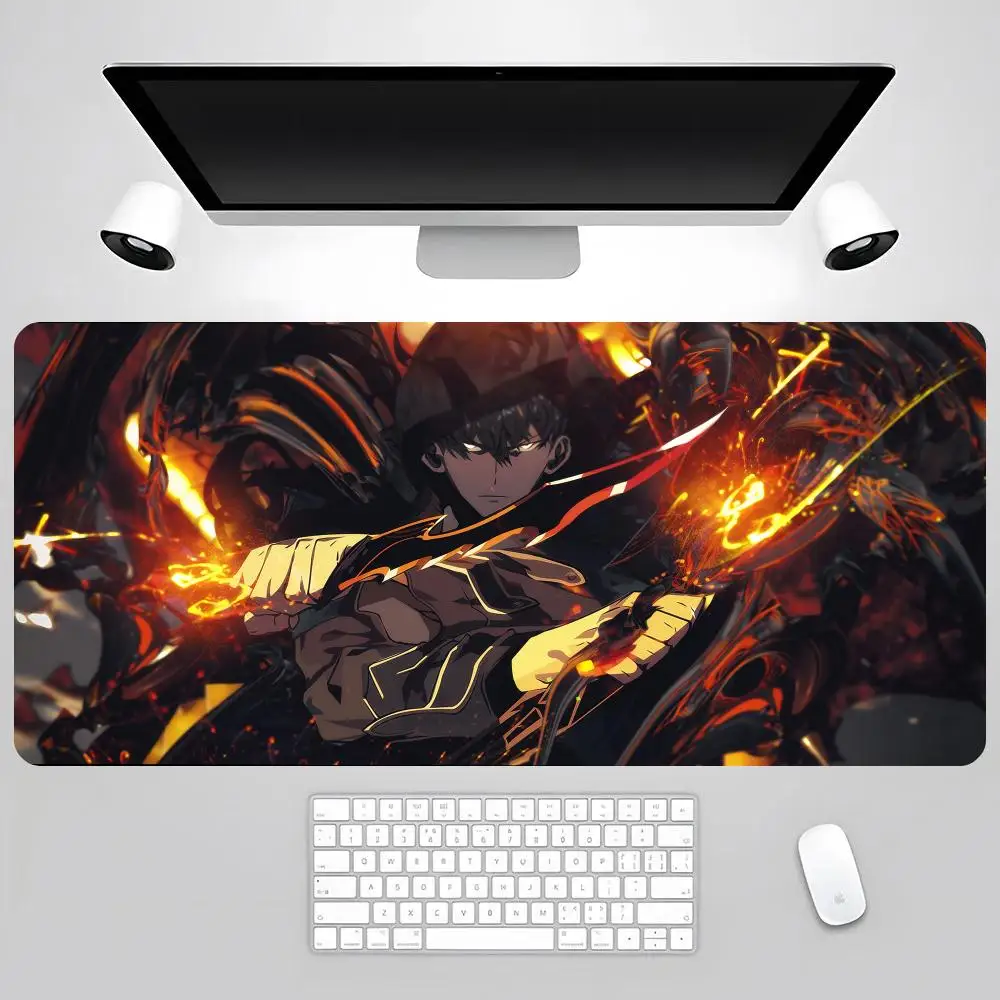 

Large Gaming Mouse Pad S-Solo LevelingS Black Table DeskMat Big Mousepad Gamer XXL90x40 Carpet Keyboard Mouse Mats Company100x50