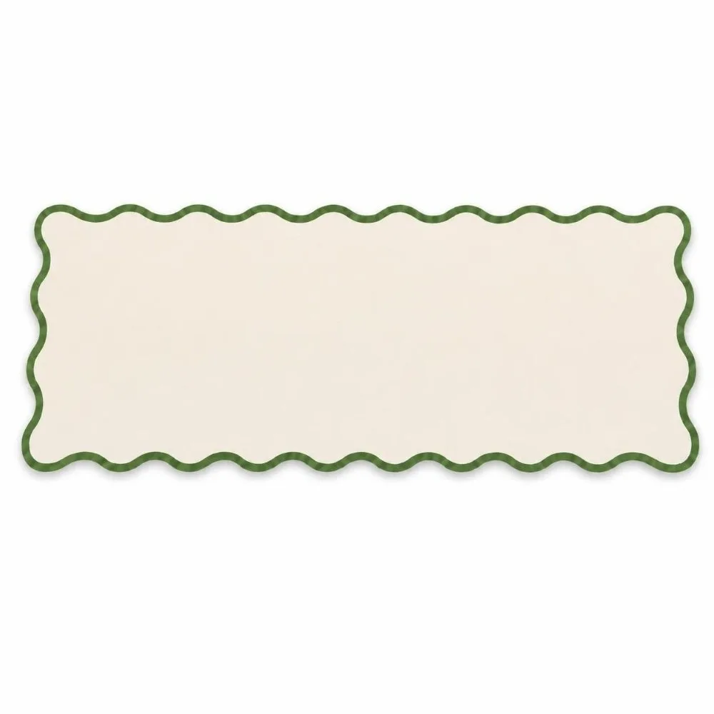 New 35x80cm Scalloped Desk Mat Non Slip Waterproof Mouse Keyboard Pads Cute PU Extra Large Mouse Pad for Office and Home