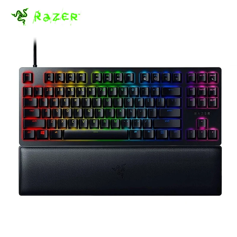 

Razer Huntsman V2 Tenkeyless 87 Keys Wired Mechanical Keyboard with PBT Keycaps Sound Dampening Foam Wired Keyboards