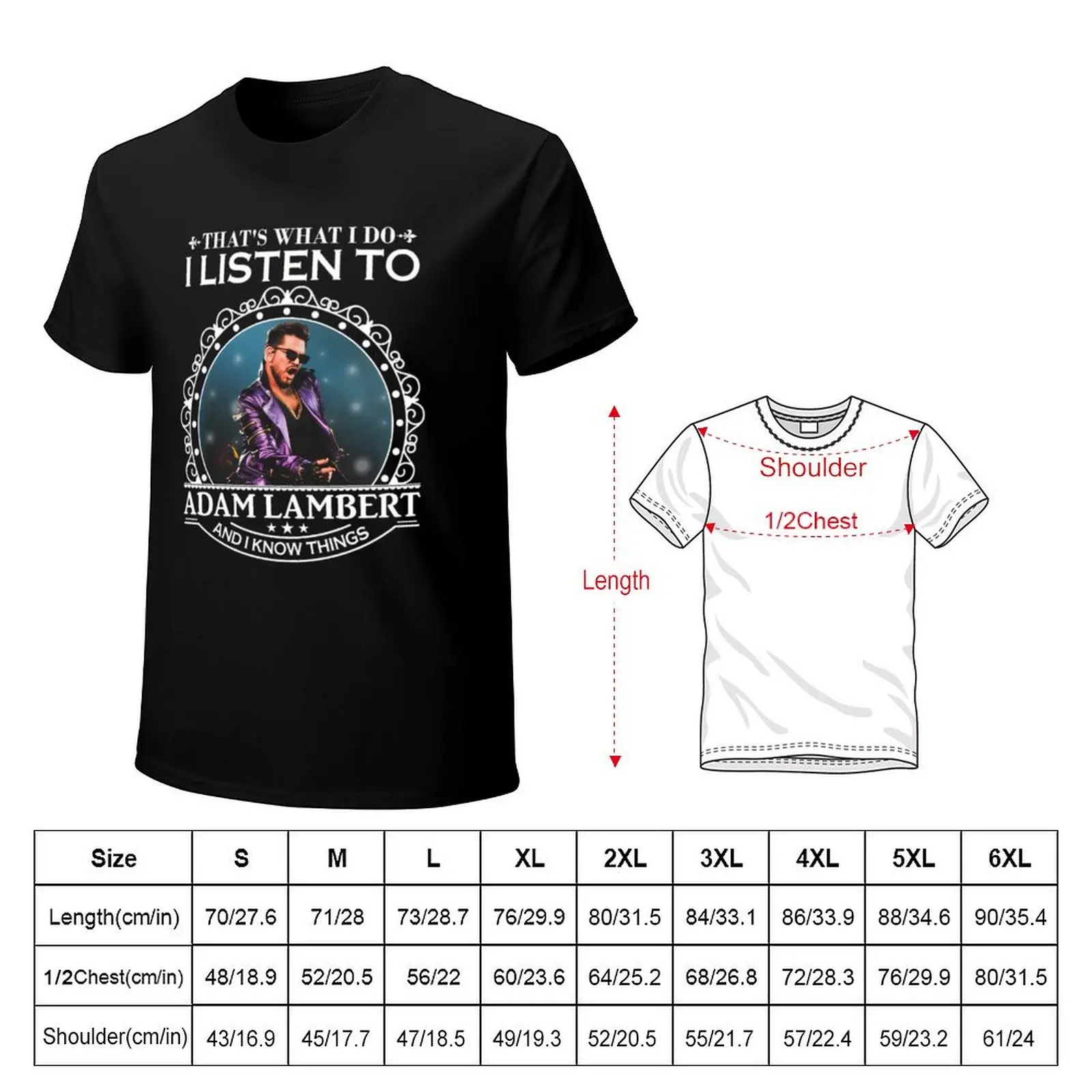 THAT&x27;S WHAT I DO I LISTEN TO ADAM LAMBERT T-Shirt t shirt personalised T-Shirt
