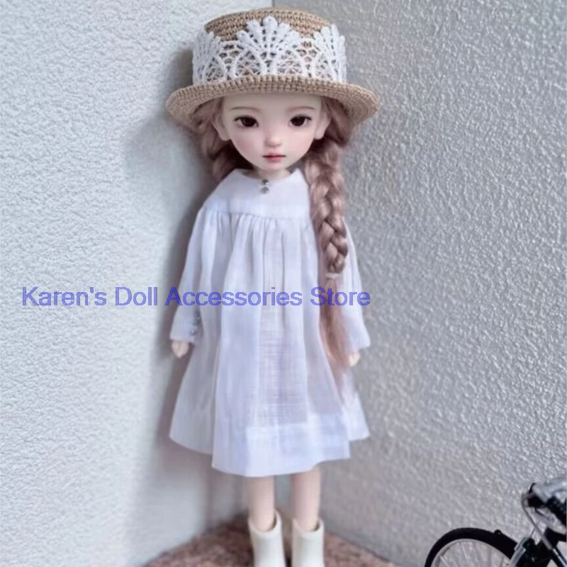 1pcs French style white one-piece dress for Blythe/landoudou(Fit for Lulu,ymy24,Ob22,24,26,zone, Jenny)