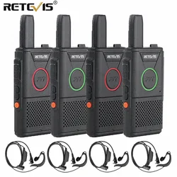 RETEVIS RT618 akumulator Walkie Talkie 4 sztuk PMR Radio PMR446 RT18 FRS Dual PTT dwukierunkowe Radio walkie-talkie Hotel restauracja