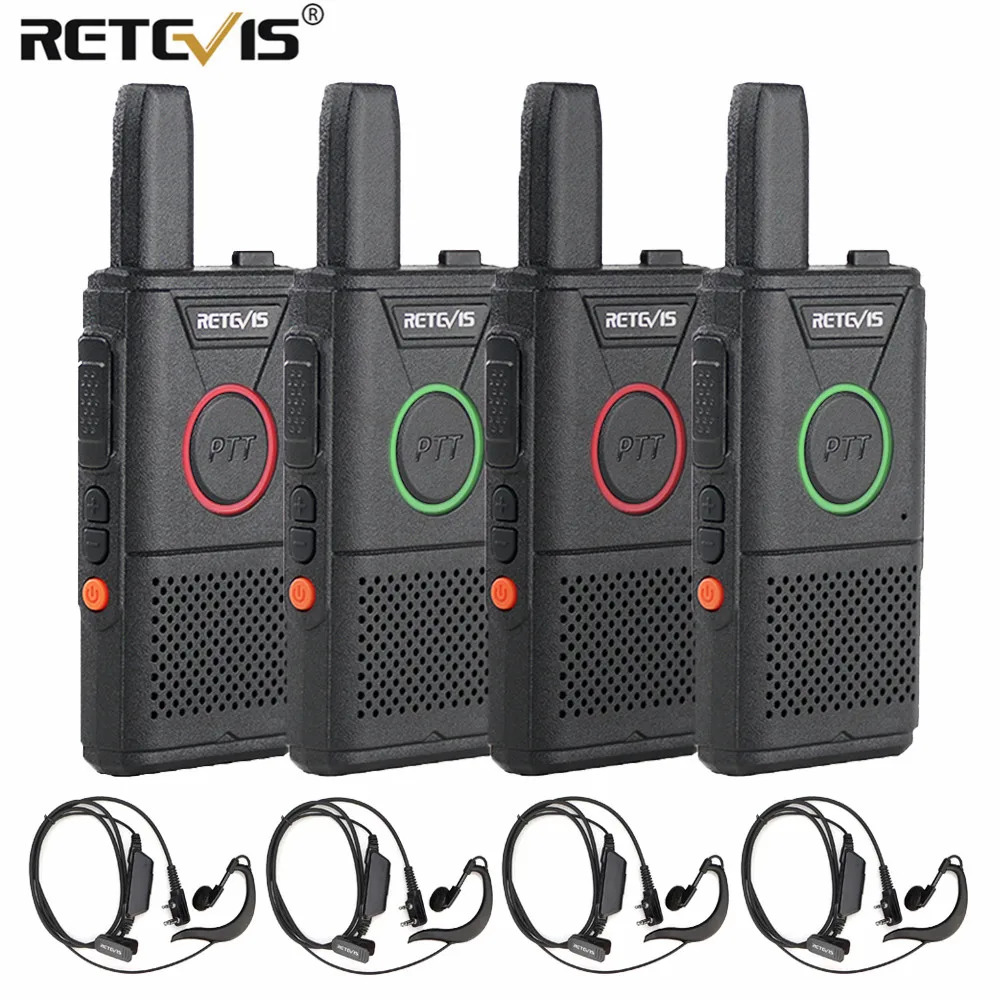 RETEVIS RT618 Rechargeable Walkie Talkie 4pcs PMR Radio PMR446 RT18 FRS Dual PTT Two-way Radio Walkie-Talkies Hotel Restaurant