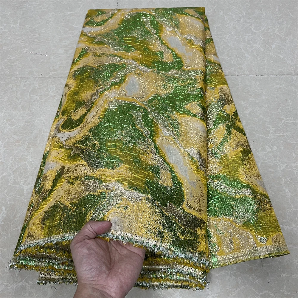 

2025Высокое качество африканский нигерийский тюль кружевная ткань с вышивкой шелковая ткань французское платье платье для выпускного вечера для шитья 5 ярдов YXZ168