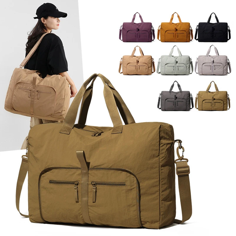 Foldable Gym Fitness Bag Large Capacity Travel Business Trip Boarding Camping Shoulder Crossbody Bags Leisure Outdoor Handbag