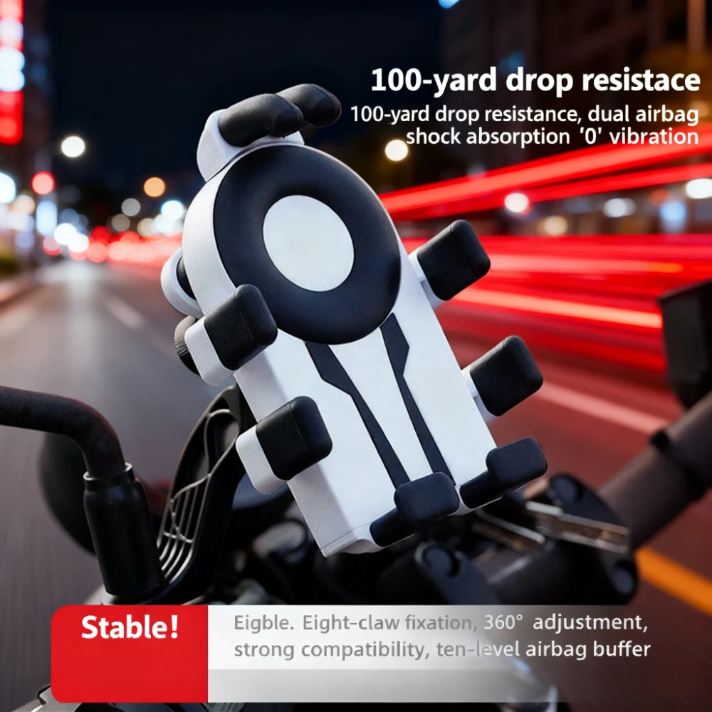 Two Motorcycle Mobile Phone Holders With Airbag Anti-shake And Anti-shock Fixed Octopus Electric Vehicle Mobile Phone Holders