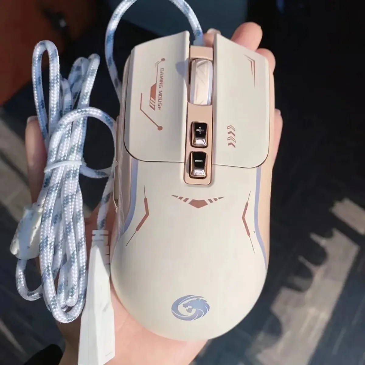 Tri-Mode Wireless Gaming Mouse with RGB Charging Dock, 2.4G Bluetooth Wired Programmable Macro Game Mouse for PC