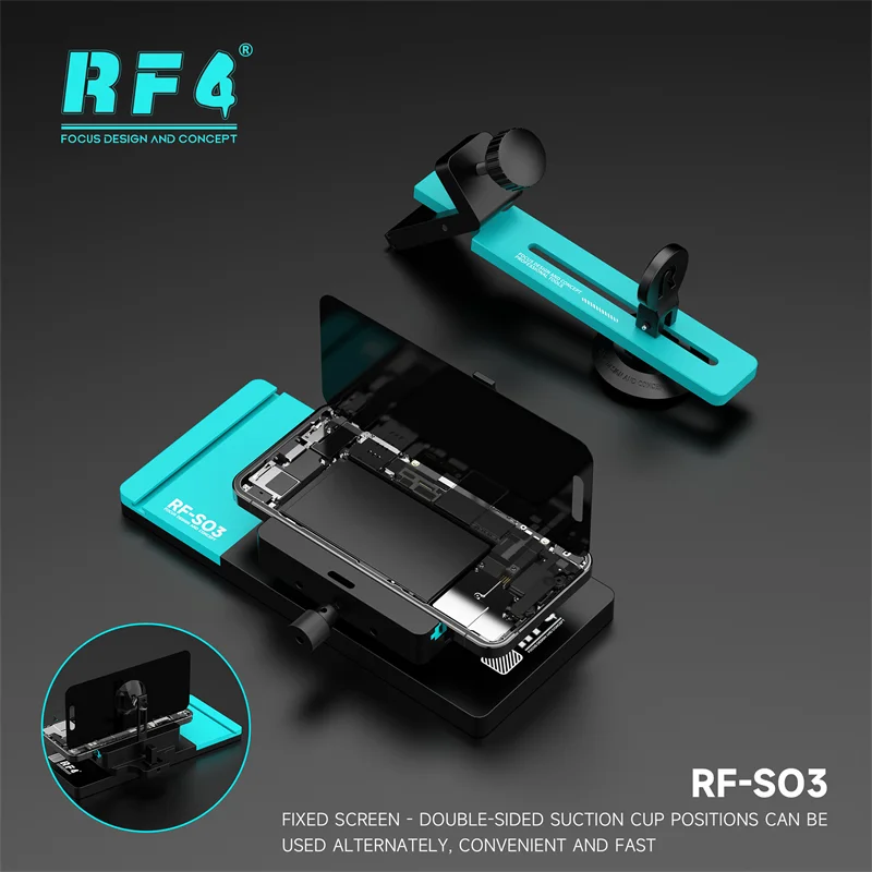 RF4 RF-SO3 Universal LCD Screen Remover Tool for Mobile Phones Tablets with Camera Protection Slot Screen Disassembly Clamp