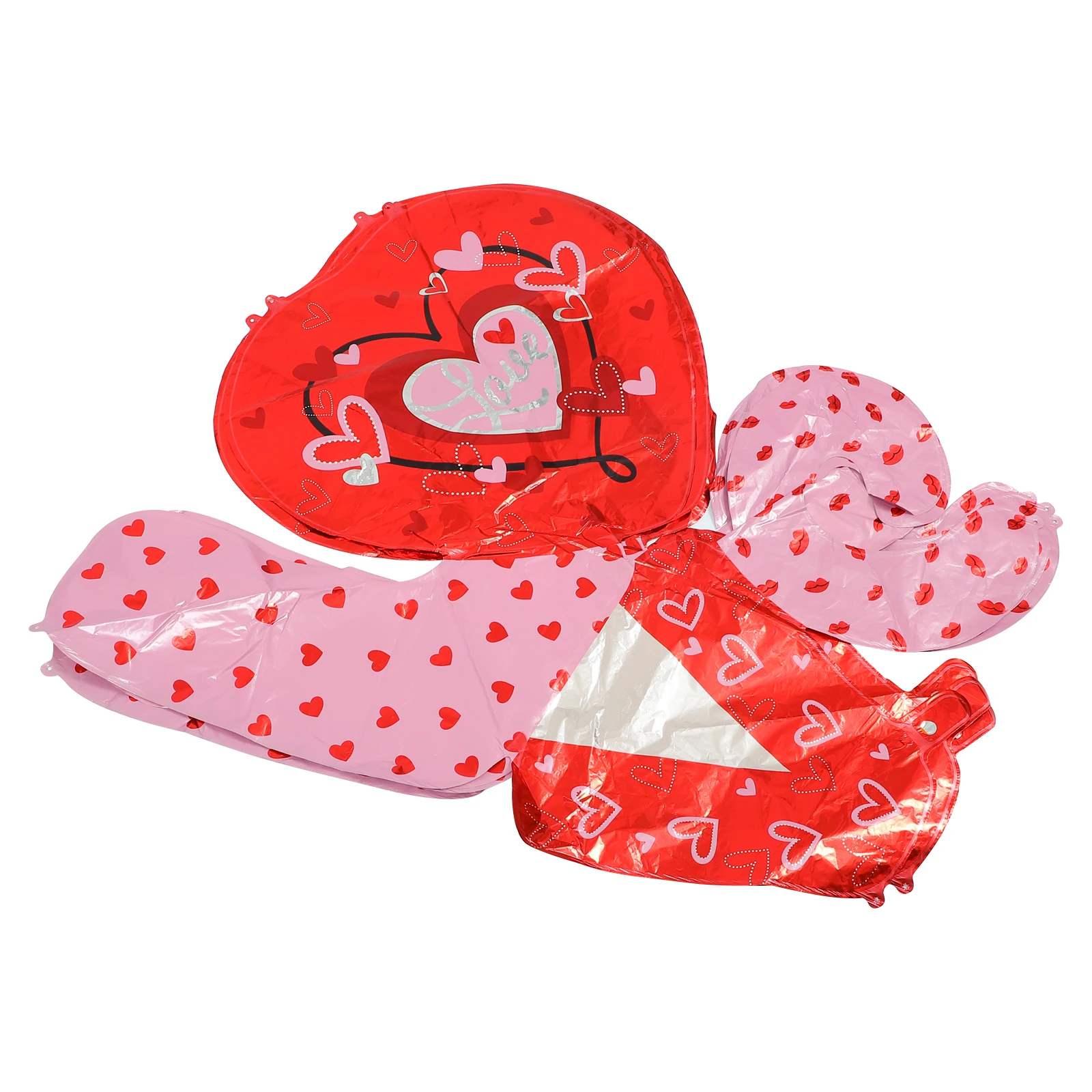 

5 pcs Aluminum Film Balloons Lovely Heart Pattern Confession Decor Valentine Wedding Anniversary Party Layout Decorations
