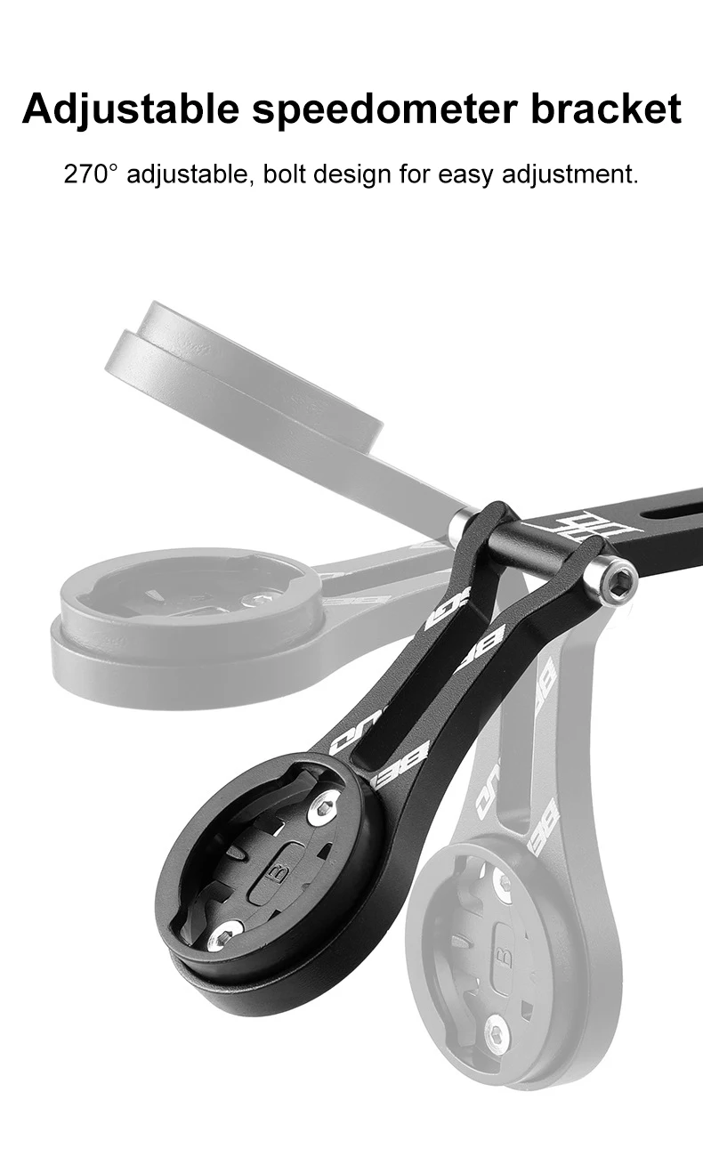 Fahrradcomputer-Halterung aus Aluminiumlegierung, Verstellbare MTB-Rennrad-Tachometer-Lenkerhalterung für Garmin/Cateye/Bryton – Detail 2