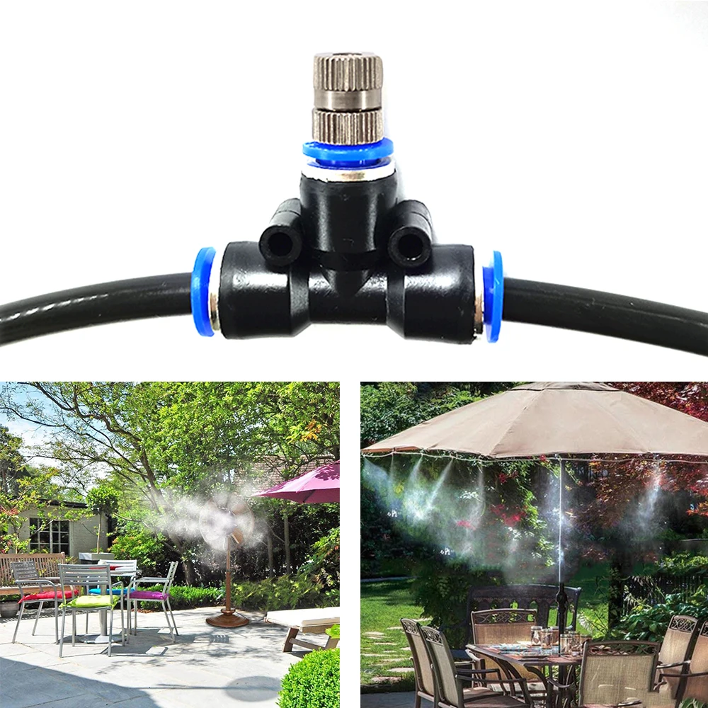 5Pcs Low Pressure Misting Cooling System Atomizing Nozzles 6mm Slip lock Quick Connectors Humidify Watering Landscapingc Sprayer