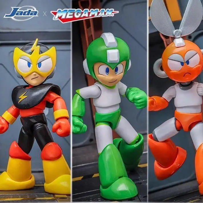 Stock Jada Toys1/12 Skala Animowane postacie Rockman Air Man Electric Man Bomb Green Man Pełny zestaw 6-calowych figurek akcji Ciało