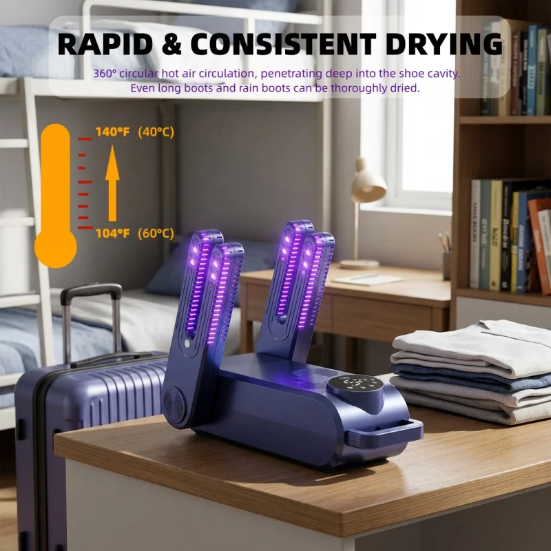 Deodorizing Shoe Dryer Boots Drying Shoe Drying Machine Foldable Boots Slippers Sports Shoe Dryer Portable Folding Shoe Dryer