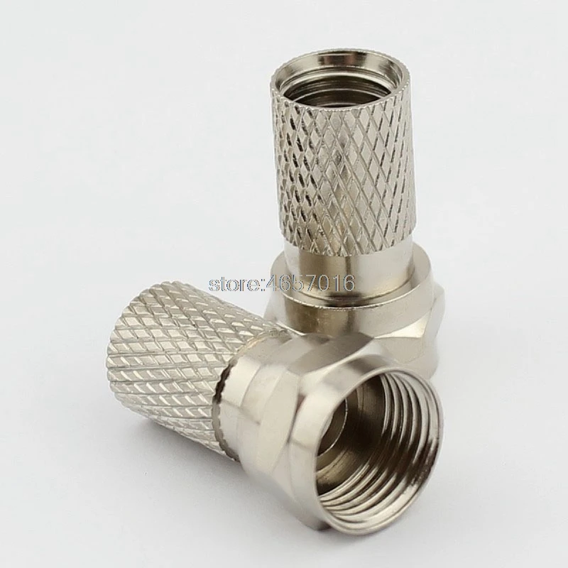 75-5 F type connector Digital cable TV coax plug for CATV cable TV screw coax plug F-type connector 100pcs/lot
