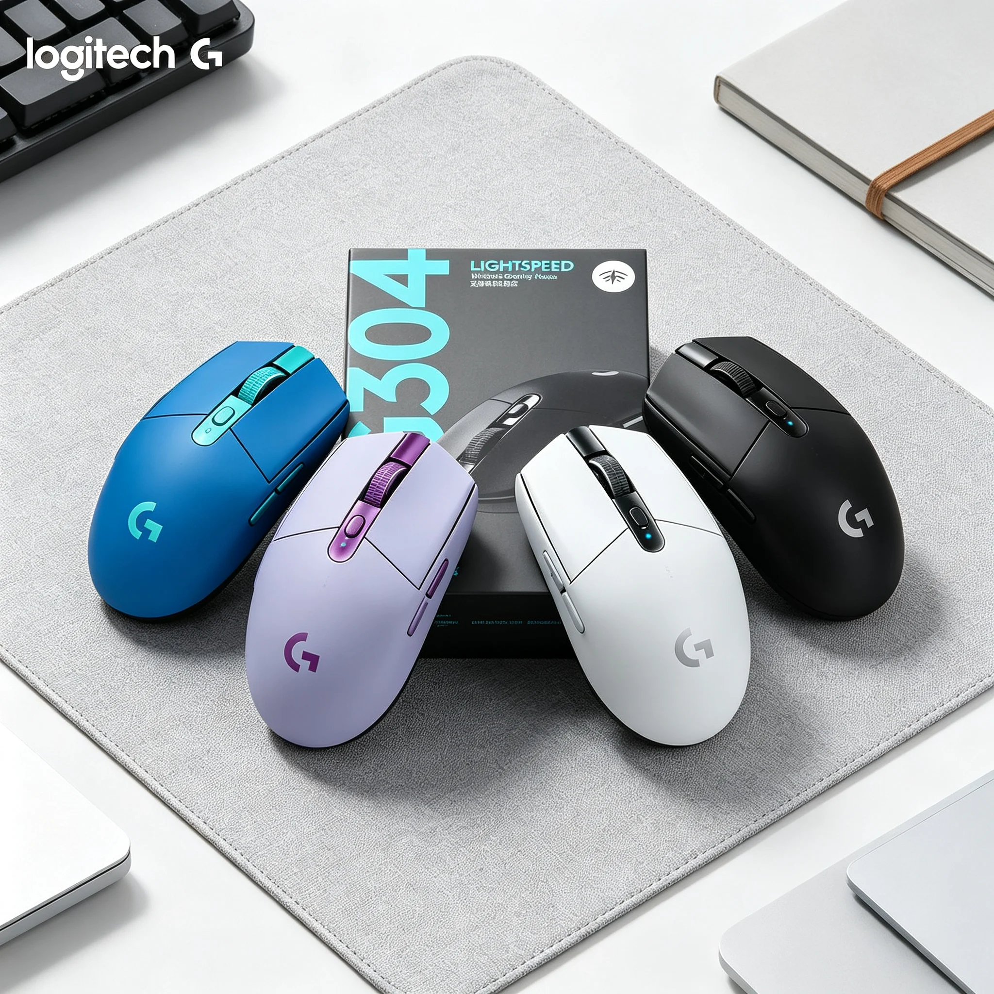 Logitech G304 Gaming Wireless Mouse, Energy‑Saving Mode Design, 6 Programmable Keys Comfort Grip Mice for Windows and Mac System