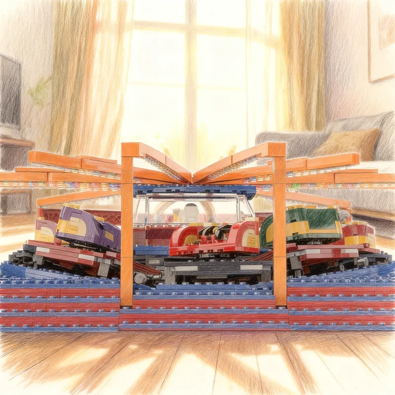 

3940pcs MOC Fairground Waltzer Creator Expert Model Building Blocks Creative Display Gift Collectible Decor Kids Premium Adult