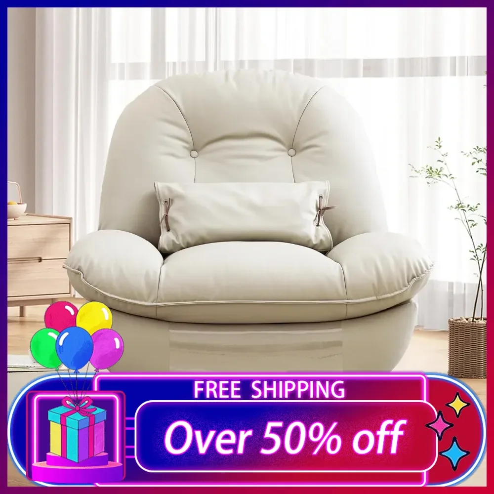 Oversize Power Swivel Recliner Chair Rocker 270° Swivel,360° Surround Sound and Breathing Lighting,Comes with a 3-in-1 Pillow