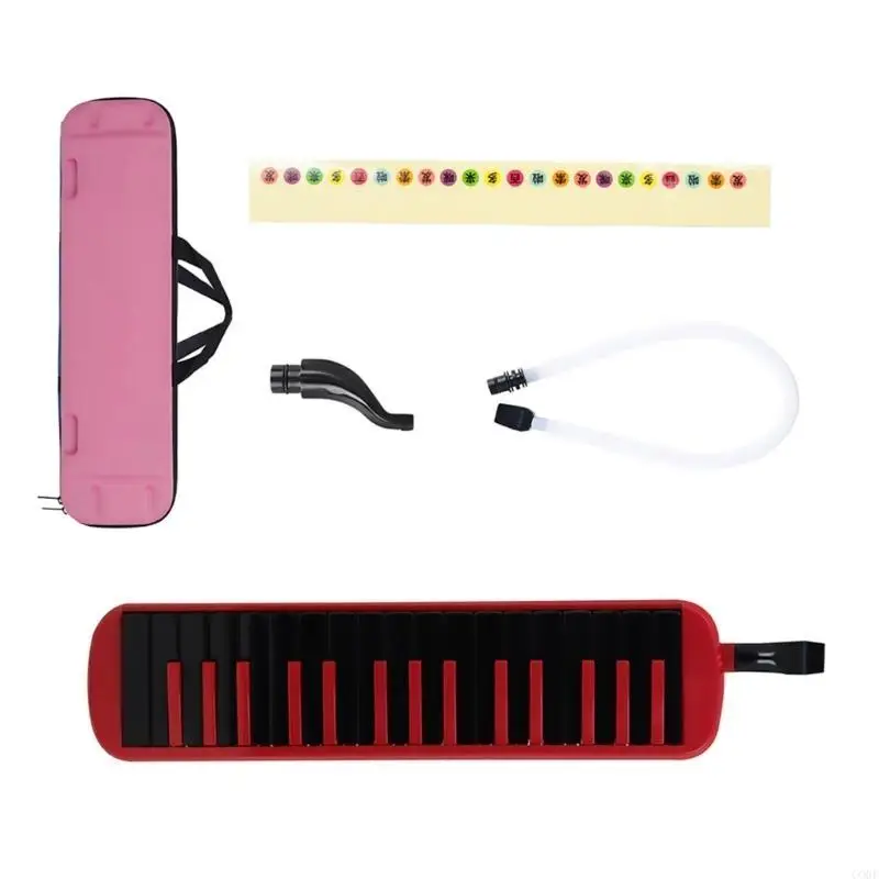

32 Keys Melodica Set Air Piano Keyboard Soprano Melodica with Mouthpiece Tube and Carrying Bag for Beginners Practice