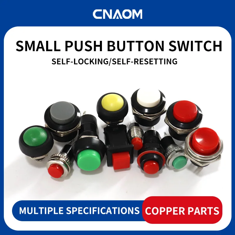 Wholesale small button switch DS-211 Circular self-locking 213 point action 212 self-restoring PBS- 11-bit small push-button swi