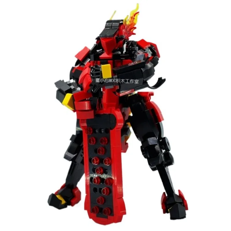 New Models Available Red Blazing Sword Saint Building Blocks MOC Mecha Model Assembly Toys Boys Hobby Collection Holiday Gifts