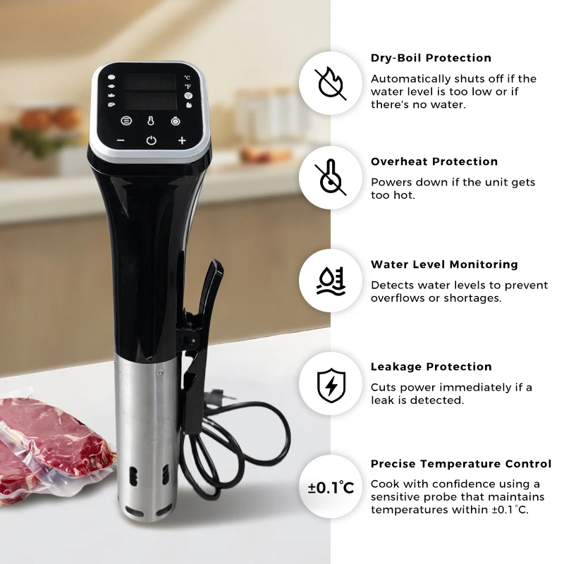 

SFLF WiFi Sous Vide Cooker Garer LED Touch Display Sousvide Machine Sous Vide Stick APP Control Slow Cooker and Sous Vide