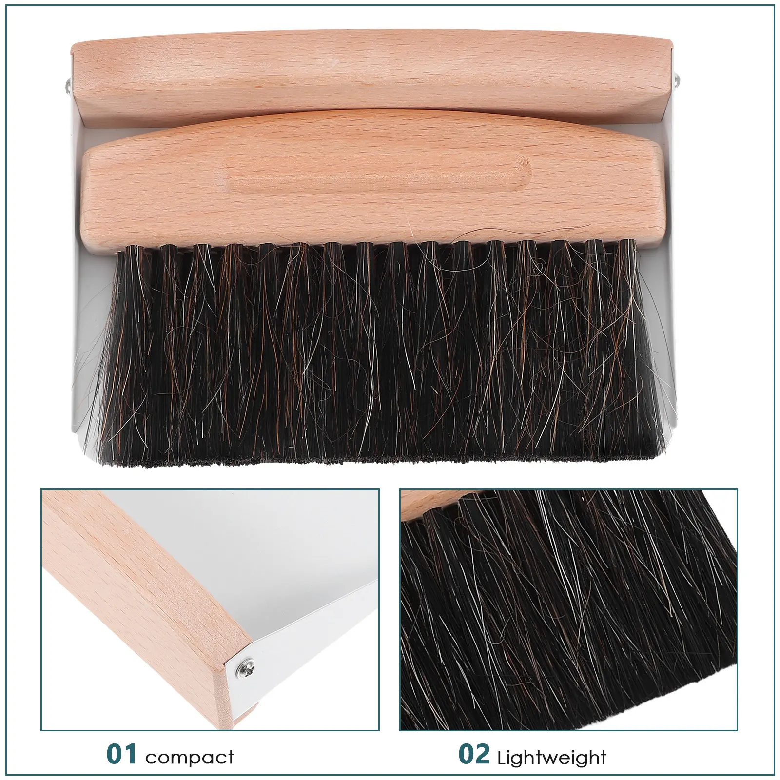 Mini Broom and Dustpan Set – Space-Saving Detachable Desktop Cleaning Kit for Kitchen, Study & Small Indoor Areas