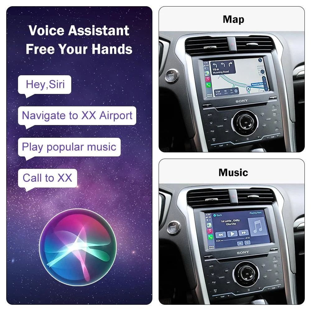 Picture 3: CARABC Wireless Carplay Android Auto for Ford Sync2 System 2011-2016 Explorer Focus Fiesta C-max Edge F150 Fusion Taurus BOX