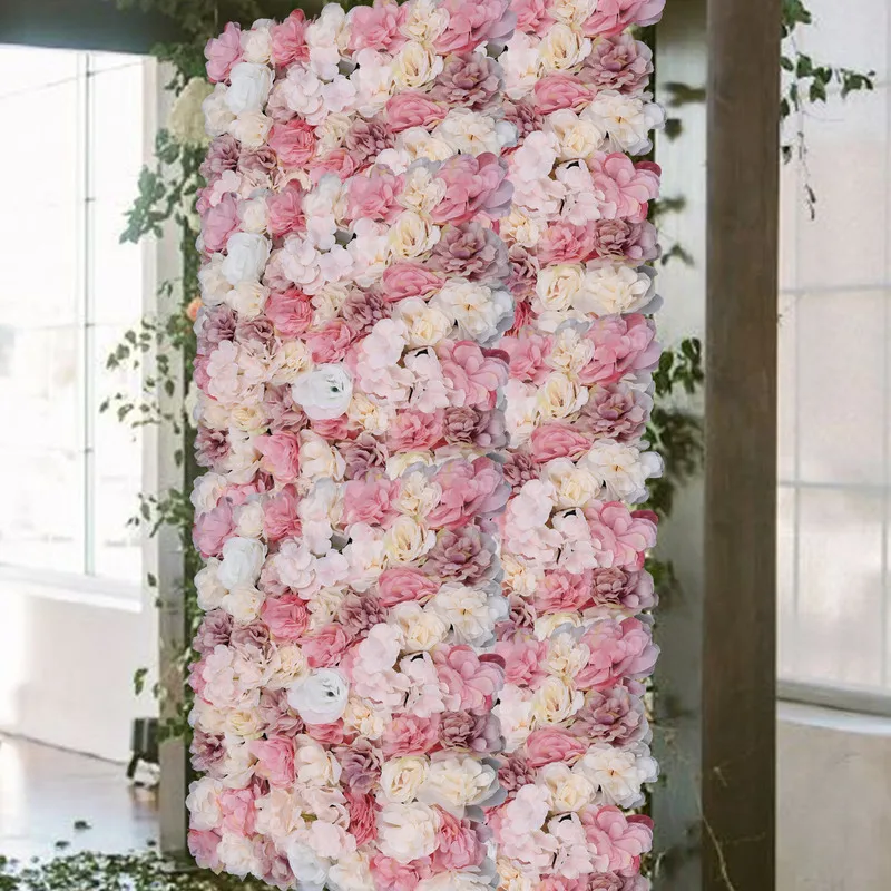 Hot Sale Artificial Flower Wall Panel Backdrop For Photo Background Party Wedding Decor Home Festival Decoration