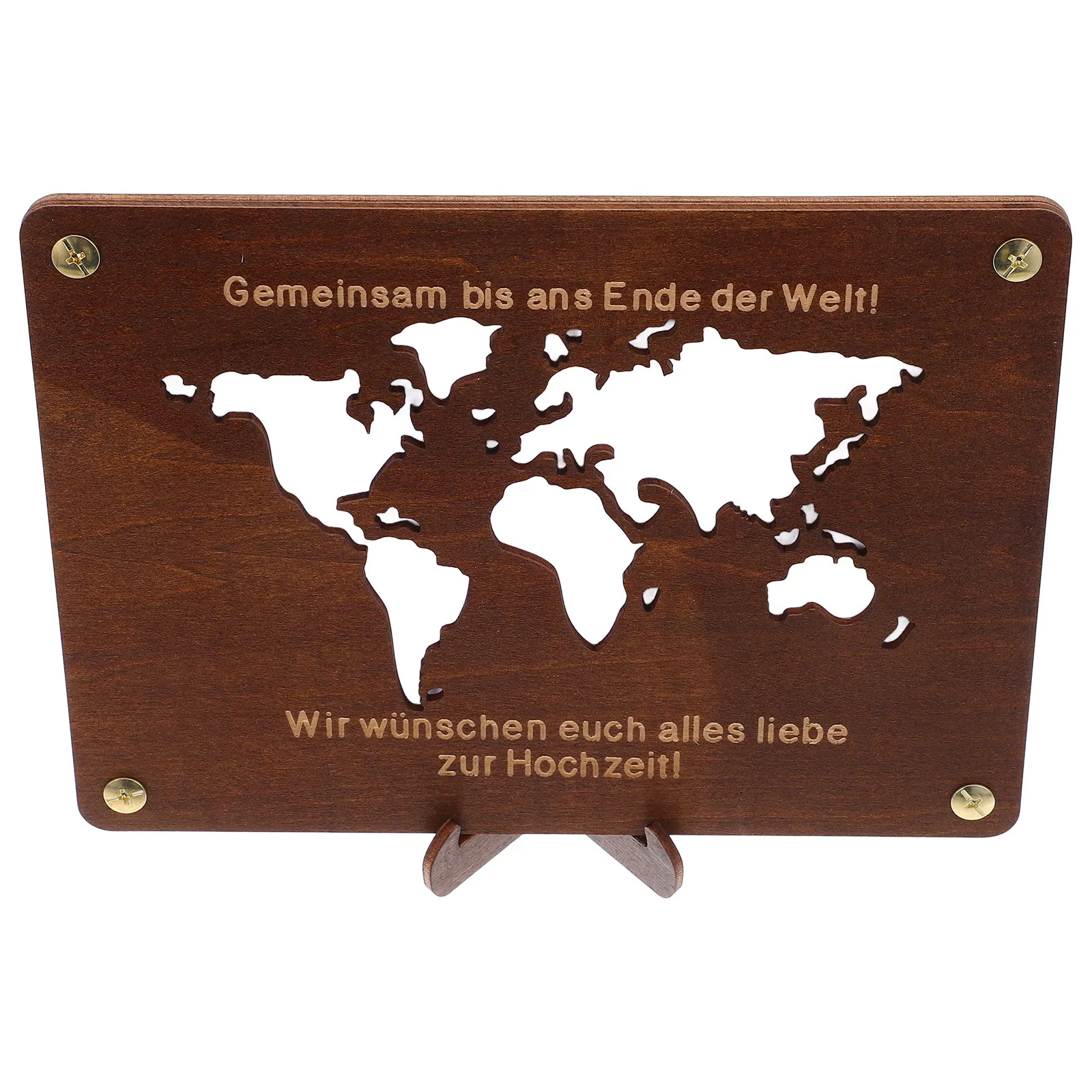 حامل نقود خشبي، محفظة نقود مستطيلة لهدايا التخرج، منظم سطح المكتب لتوفير المساحة، محمول وآمن