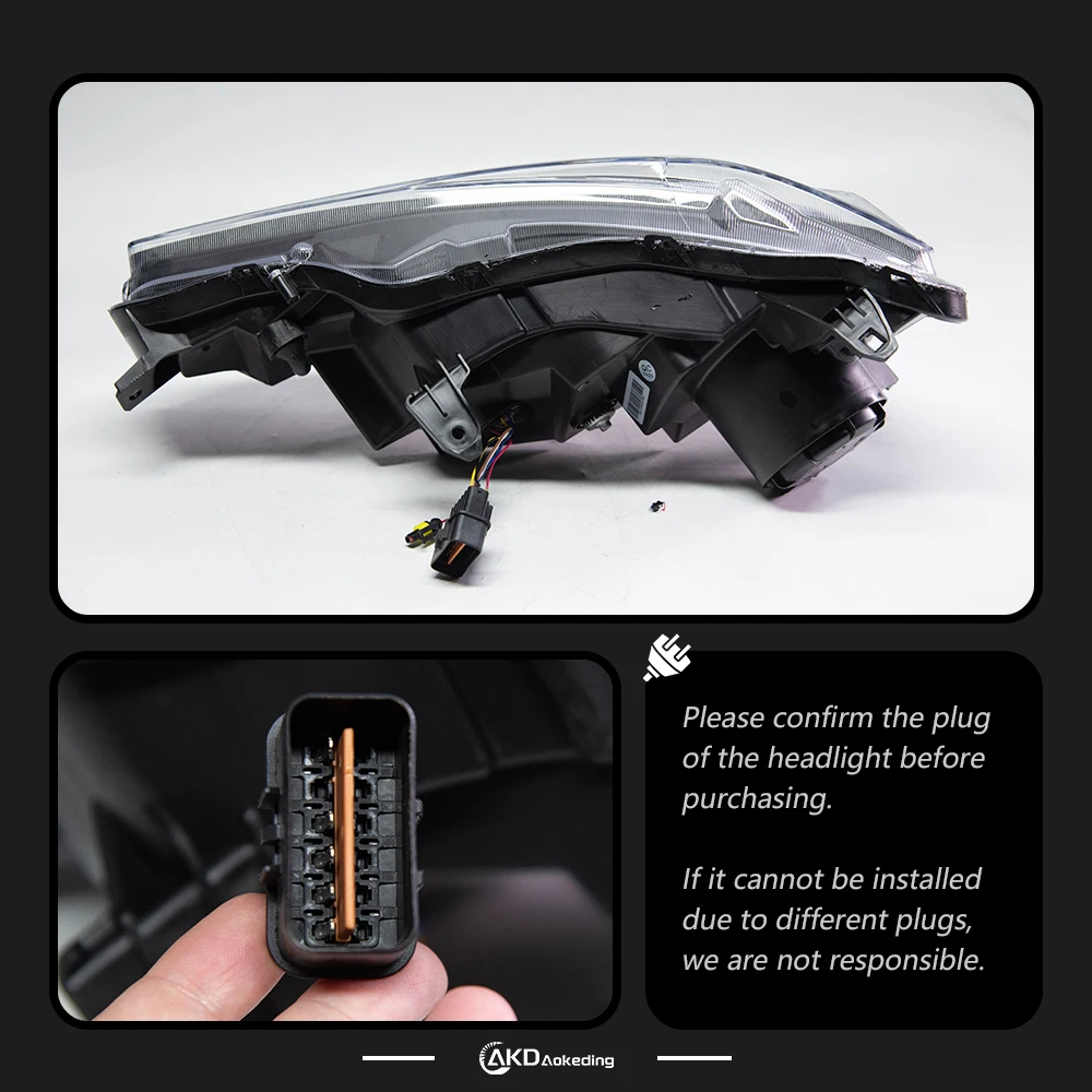 AKD نموذج سيارة لميتسوبيشي لانسر المصباح 2008-2019 لانسر EX LED المصباح LED DRL Hid زينون رئيس مصباح اكسسوارات السيارات