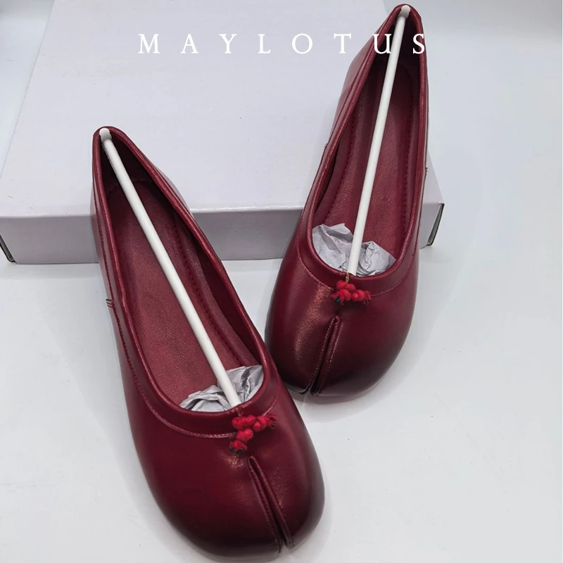 Size 35-42 Ballets Flats Split Toe Shoes Mary Janes Dress Loafers Ballerina Zapato Mujer Mocasines Ladies Ballerina Tabi Shoe