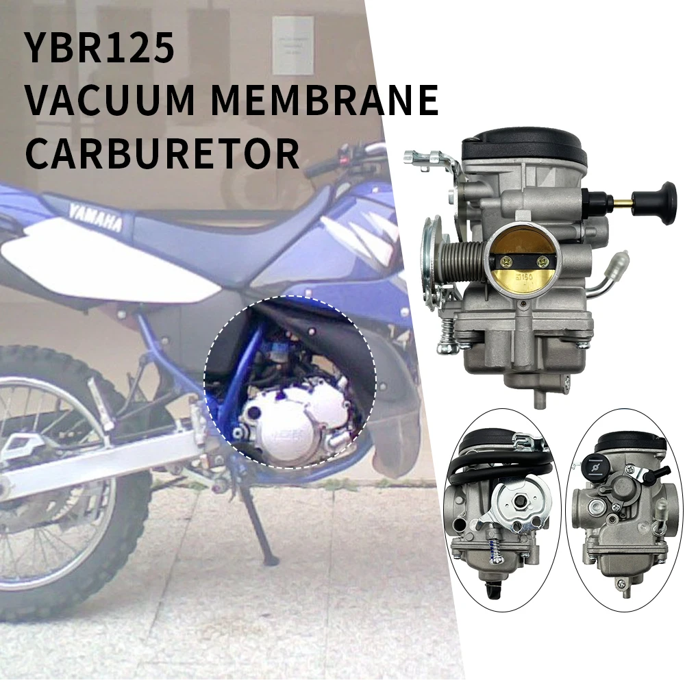 Carburetor ( 1/2 CABLE ) CARB For Yamaha YBR125 Yb125 Yjm125 Yzf Xtz125 Tw200 2001-2017 Motorcycle