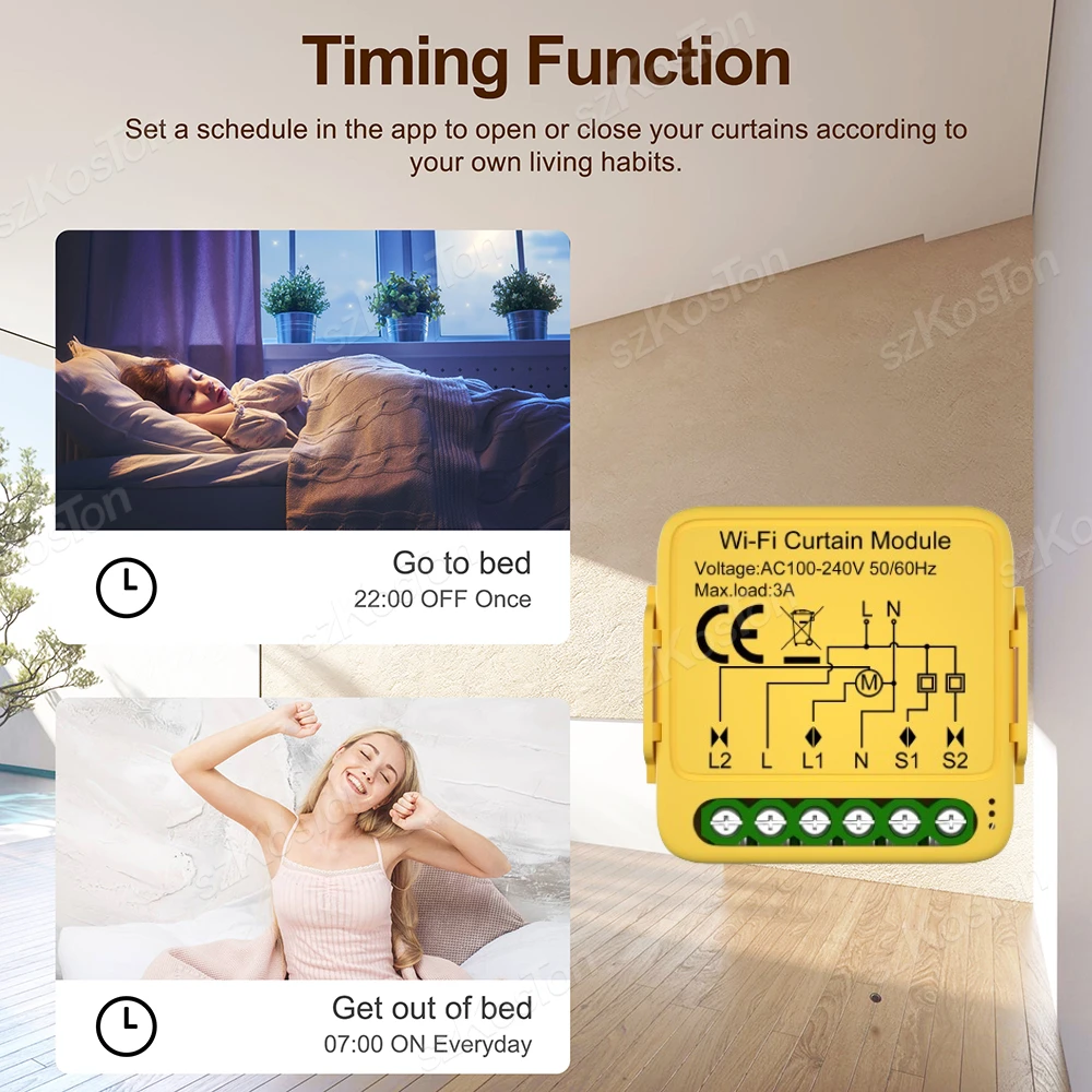 Tuya Smart Life WiFi Zigbee Curtains Switch Connected Roller Shutters Control Blinds Motor Google Home Alexa Electric Window