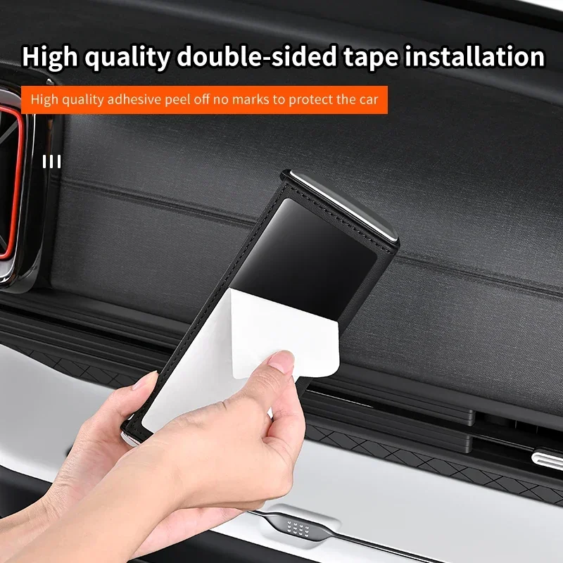 Car Adhesive Storage Organizer Leather Stick‑on Storage Pouch with Charging Port Multi‑use Storage Box for Car Interior Storage