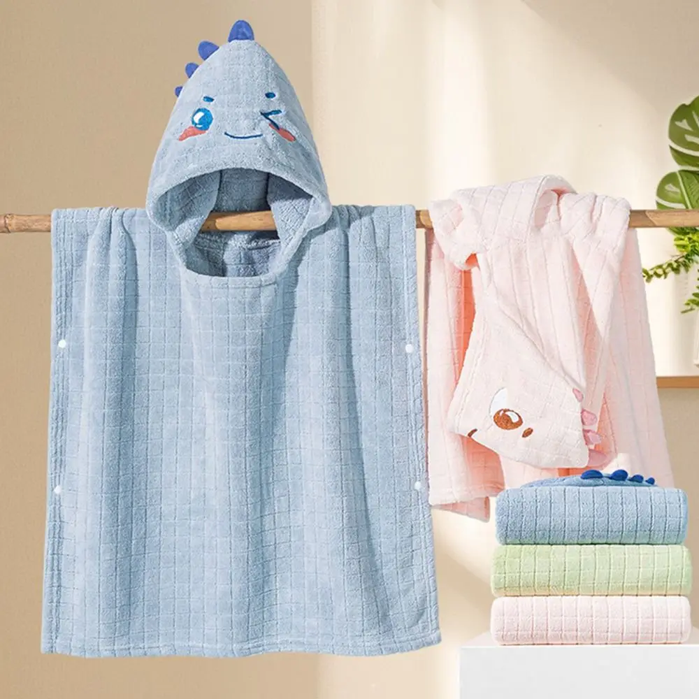

Cartoon Dinosaur Baby Bath Towel Quick-Drying Soft Cartoon Cloak Towel with Hat Absorption Infant Bathrobe Boys Girls