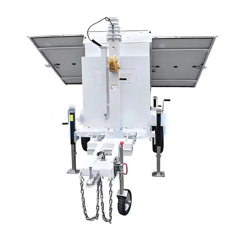 Mobile Solar Light Tower High Photovoltaic Conversion Rate Fast Charging Long Endurance Outdoor Working Lighting Customized
