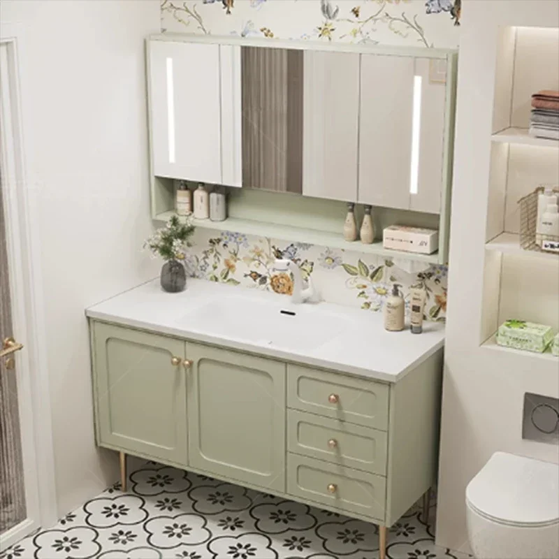 Magazine Shelf Organizer Bathroom Cabinet Toilet Large Mirror Makeup Bathroom Cabinet Vanity Organizer Tocador Unique Furniture