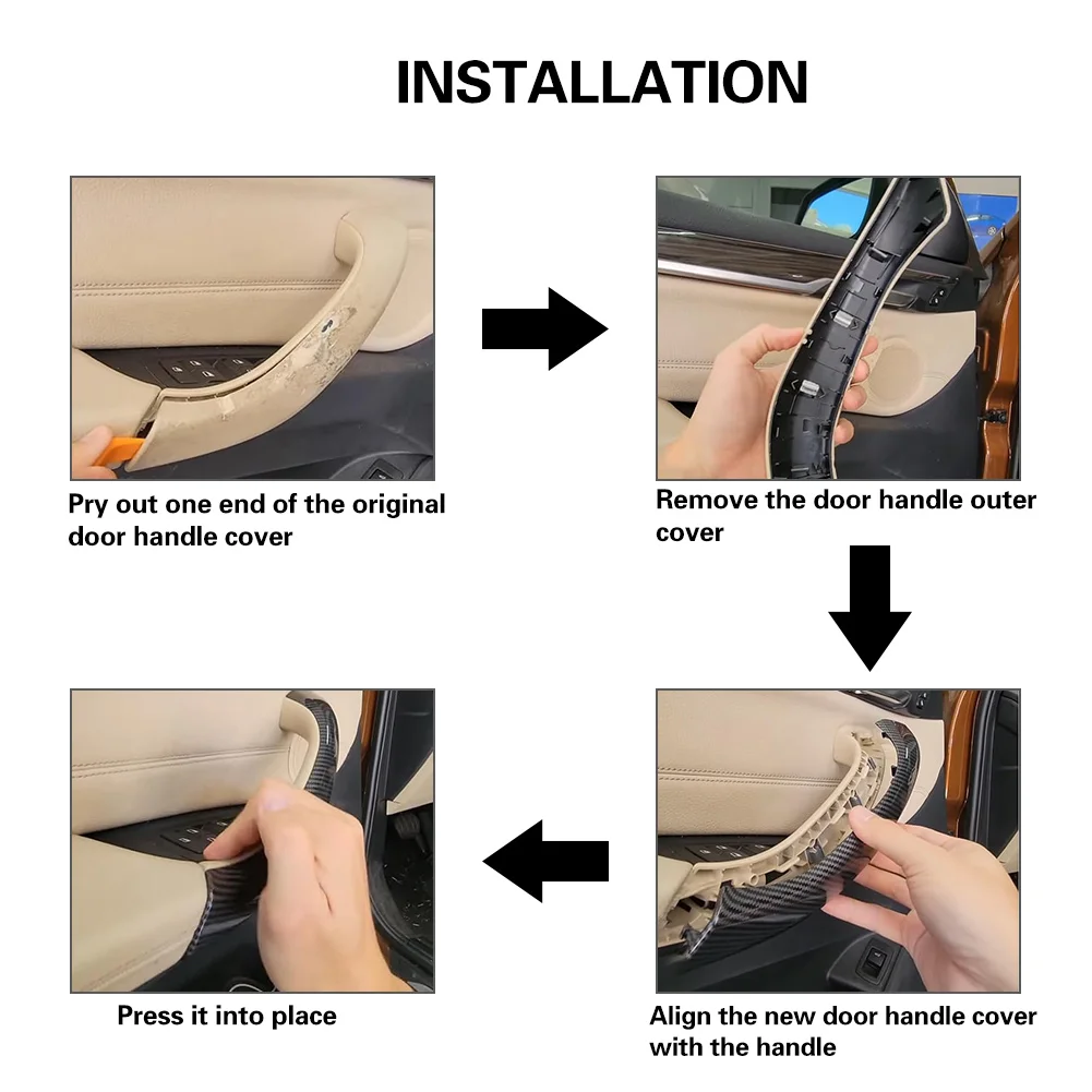 1Pcs Car Inner Interior Left Door Pull Handle Outer Cover For BMW X3 G01 X4 G02 F97 F98 2018 2018 2020 2021