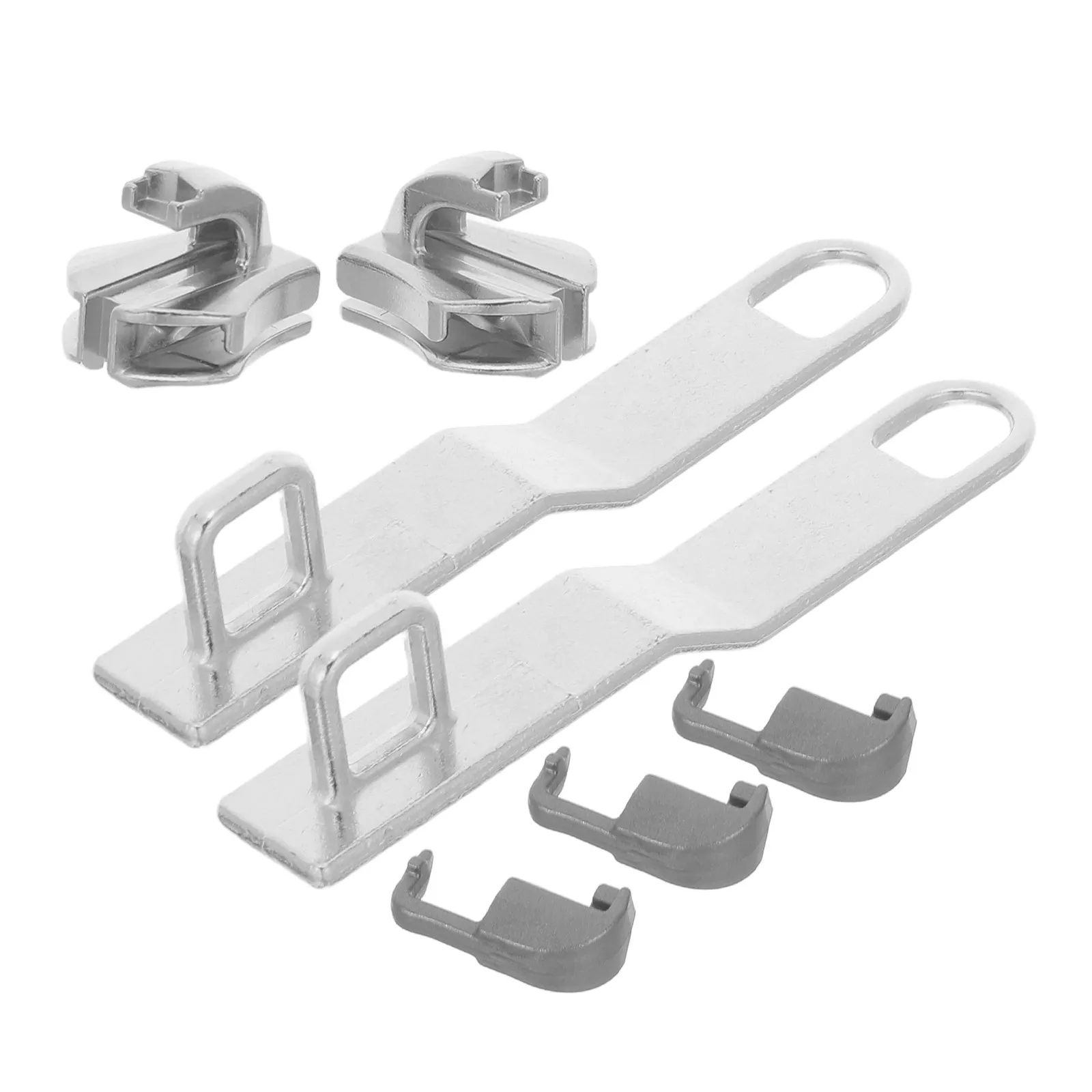 2 Sets Suitcase Zipper Sliders Pull Metal Gunmetal Pulls For #8 Zippers Replacement Bag  Luggage Zipper Repair Diy Craft