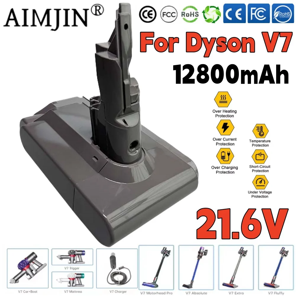 

Оригинальный аккумулятор V7 4,8/6,8/9,8/12,8 Ач для Dyson V7 Motorhead Animal Absolute SV11, аккумулятор 21,6 В DE FR RU