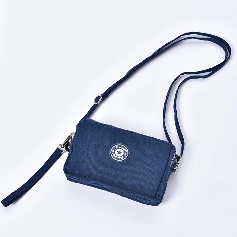 Line zipper change purse mobile phone purse messenger purse female mobile phone bag travel three-layer zipper purse