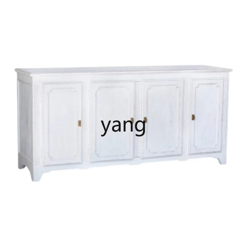 CX light luxury retro solid wood dining side old locker wall side cabinet B & B