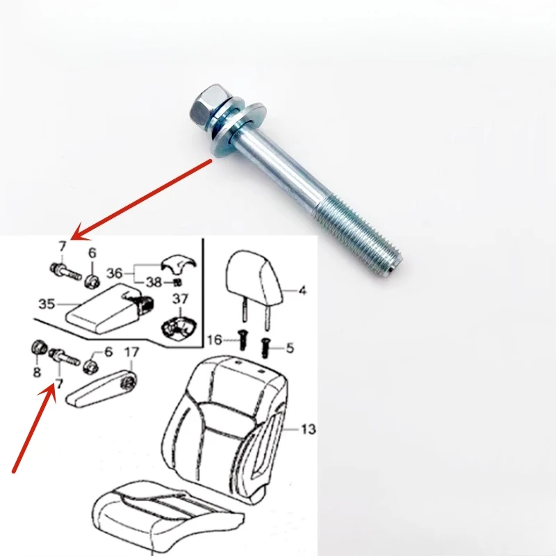 

For Honda 05-22 Odyssey Elysion Front Seat Armrest Fixing Screw Bolt Rod