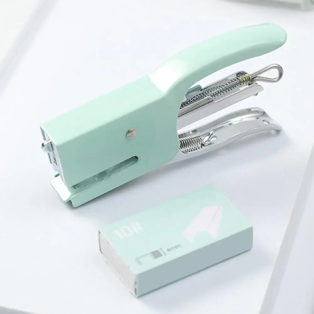 Маленький ручной степлер, степлер емкостью 10-16 листов с 750-скопами, мини-настольный степлер для офиса, школы, дома, путешествий 스테이플러