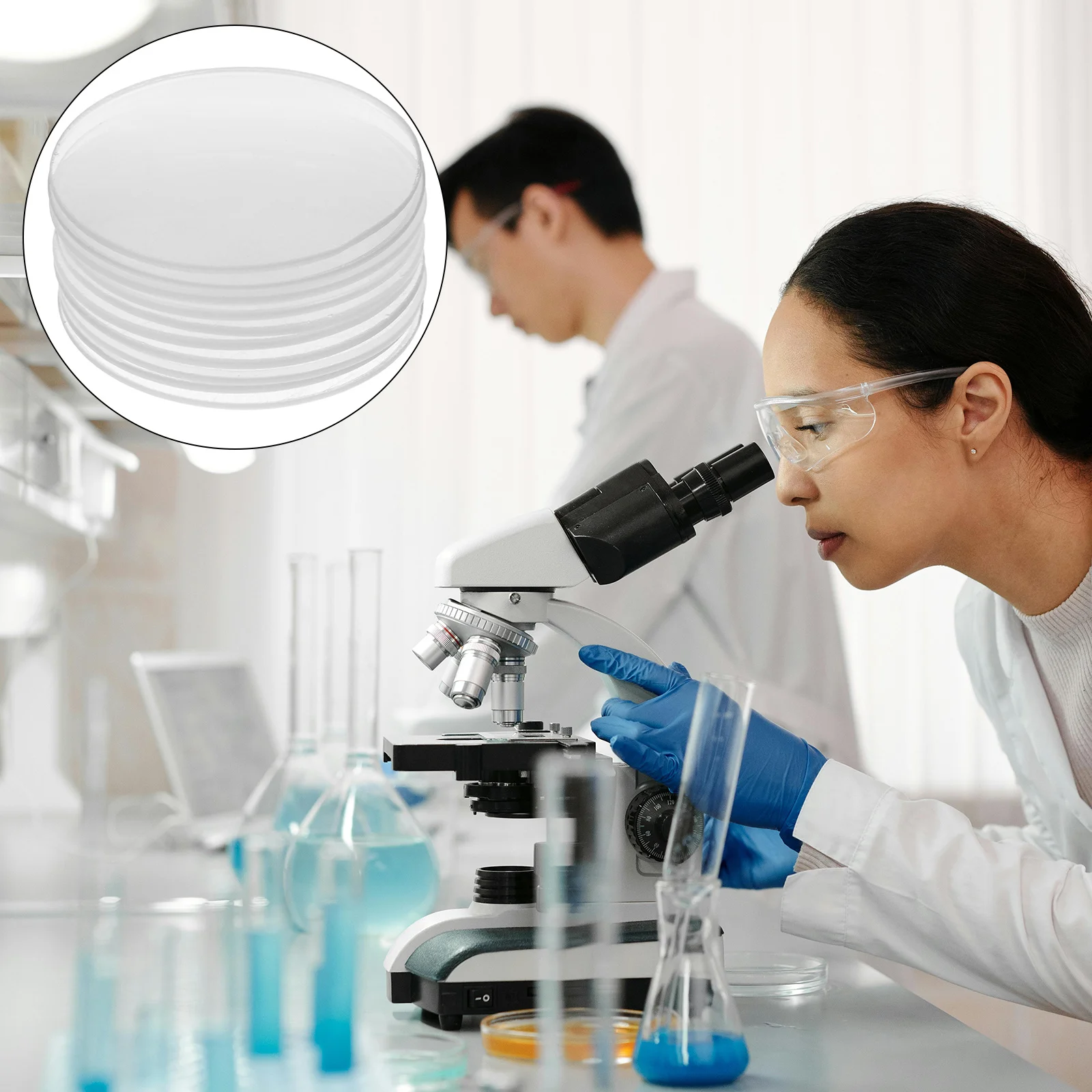 

10Pcs Thickened Laboratory Watch Glass 45mm Transparent Chemistry Beaker Cover for Teaching Experiment Use Watch Glass